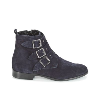 BOOTS ANDRÉ FEMME TIRA CUIR BLEU MARINE